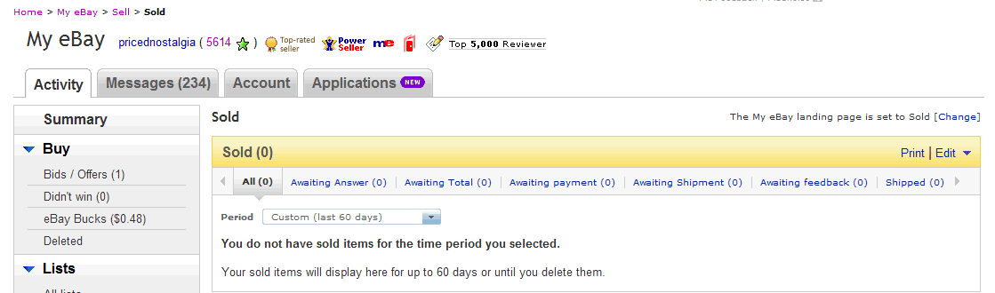 In which My eBay is broken in a very deceptive way (that’ll cost you shipping time)